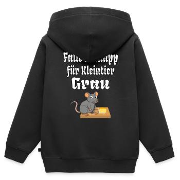 Effektive Kleintier falle Grau Tierfang Maus Ratte - Kinder Premium Organic Zip Hoodie - Schwarz - Hinten - AI Model Kid Male (0cm)