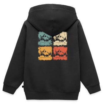 Mountain Bike MTB Bike Cycling Biker Fun - Kids Premium Organic Zip-up Hoodie - black - Back - AI Model Kid Male (0cm)