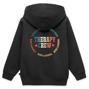 Physiotherapie Physio Physiotherapeut - Kinder Premium Organic Zip Hoodie - Schwarz - Hinten - AI Model Kid Male (0cm)