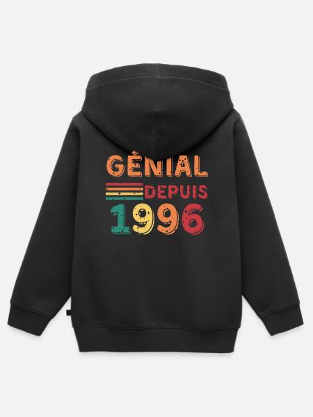 Großartig seit 1996 - Kinder Premium Organic Zip Hoodie - Schwarz