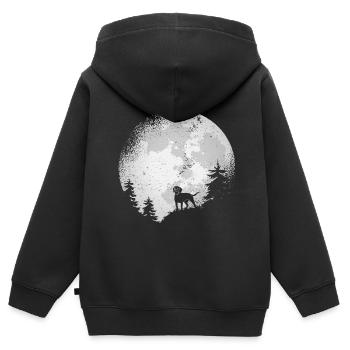 Bayerischer Gebirgsschweißhund - Kinder Premium Organic Zip Hoodie - Schwarz - Hinten - AI Model Kid Male (0cm)