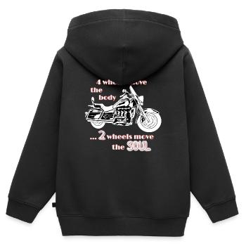 Motorrad Rocket 3 Touring Bike - Kinder Premium Organic Zip Hoodie - Schwarz - Hinten - AI Model Kid Male (0cm)