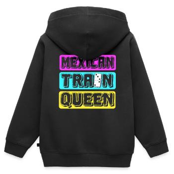 Mexican Train Domino - Kinder Premium Organic Zip Hoodie - Schwarz - Hinten - AI Model Kid Male (0cm)