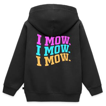 Rasen (Wiese) Rasenmäher - Kinder Premium Organic Zip Hoodie - Schwarz - Hinten - AI Model Kid Male (0cm)