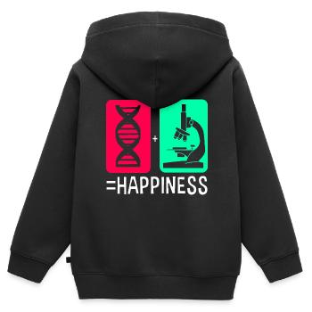 Strukturformel Molekül - Kinder Premium Organic Zip Hoodie - Schwarz - Hinten - AI Model Kid Male (0cm)