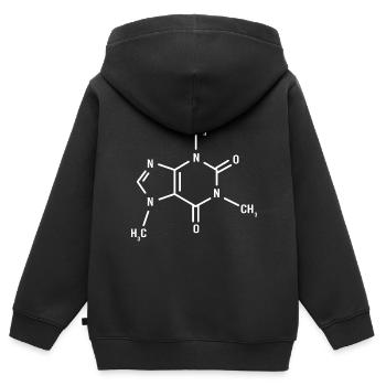 Chemie Wissenschaft Physik Labor Strukturformel - Kinder Premium Organic Zip Hoodie - Schwarz - Hinten - AI Model Kid Male (0cm)