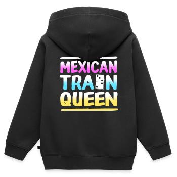 Mexican Train Domino - Kinder Premium Organic Zip Hoodie - Schwarz - Hinten - AI Model Kid Male (0cm)