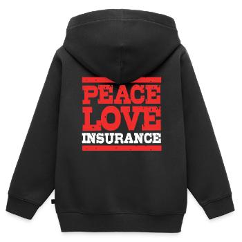 Versicherung Versicherungsagent - Kinder Premium Organic Zip Hoodie - Schwarz - Hinten - AI Model Kid Male (0cm)