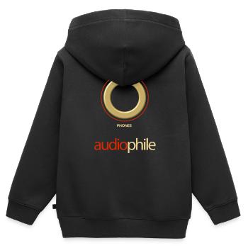 Phones Earphone Hi-Fi Jack Stereo Audiophile - Kids Premium Organic Zip-up Hoodie - black - Back - AI Model Kid Male (0cm)