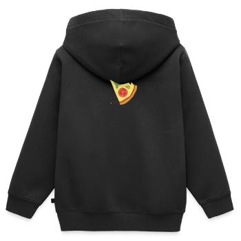 Couple Pizza Margherita Piece - Love Relation - - Kinder Premium Organic Zip Hoodie - Schwarz - Hinten - AI Model Kid Male (0cm)