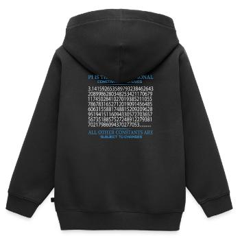 Pi est la seule constante rationnelle autre changement - Sweat Premium à capuche zippé enfant bio - noir - Dos - AI Model Kid Male (0cm)