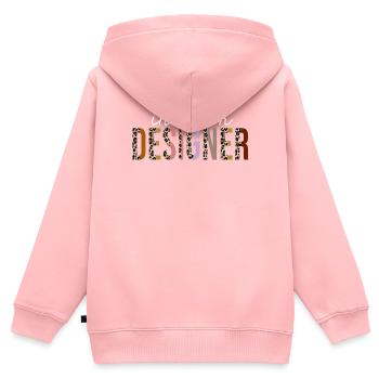 Interior Designer Leopard Print Funny Gift - Kids Premium Organic Zip-up Hoodie - rose - Back - AI Model Kid Female (0cm)