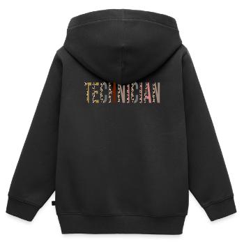 Technicien informatique Leopard Print Drôle cadeau - Sweat Premium à capuche zippé enfant bio - noir - Dos - AI Model Kid Male (0cm)