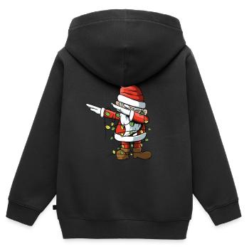 Dabbing Santa Claus Christmas - Kids Premium Organic Zip-up Hoodie - black - Back - AI Model Kid Male (0cm)
