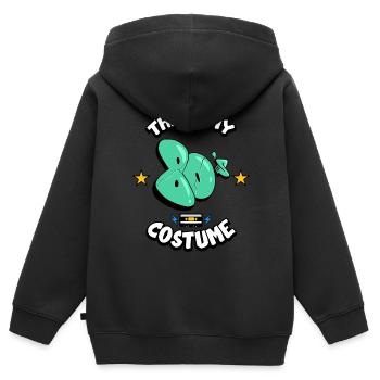 Funny 80s Costume Eighties Party - Kids Premium Organic Zip-up Hoodie - black - Back - AI Model Kid Male (0cm)