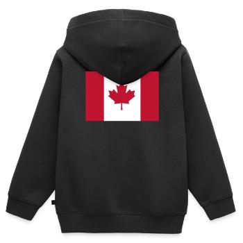 Offizielle kanadische Flagge Canadian Country Pride - Kinder Premium Organic Zip Hoodie - Schwarz - Hinten - AI Model Kid Male (0cm)