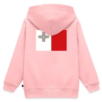 Offizielle Malta Flagge Maltesische Country Pride - Kinder Premium Organic Zip Hoodie - Rosa - Hinten - AI Model Kid Female (0cm)