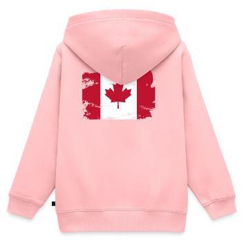 Offizielle kanadische Flagge Canadian Country Pride - Kinder Premium Organic Zip Hoodie - Rosa - Hinten - AI Model Kid Female (0cm)