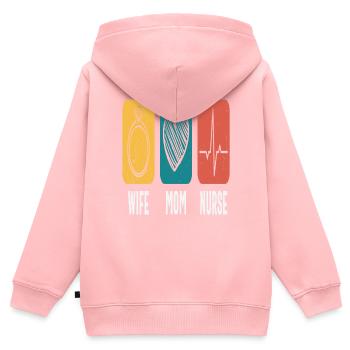 Ehefrau Mutter Krankenschwester Ermächtigung Zitate - Kinder Premium Organic Zip Hoodie - Rosa - Hinten - AI Model Kid Female (0cm)