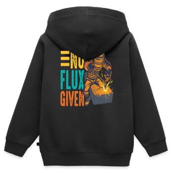 Pas de flux donné rétro de soudage - Sweat Premium à capuche zippé enfant bio - noir - Dos - AI Model Kid Male (0cm)