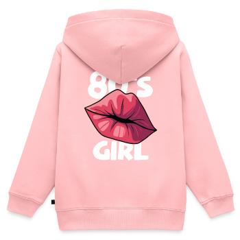 80s Girl 80s Party Eighties - Kids Premium Organic Zip-up Hoodie - rose - Back - AI Model Kid Female (0cm)