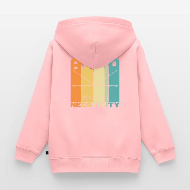 Avoid Negativity Math Quotes Kids Premium Organic Zip-up Hoodie