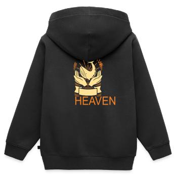 Safe Wildlife et Go To Heaven Citations sur la faune - Sweat Premium à capuche zippé enfant bio - noir - Dos - AI Model Kid Male (0cm)