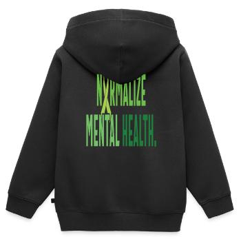 Normalisierung der psychischen Gesundheit Psychische Gesundheit - Kinder Premium Organic Zip Hoodie - Schwarz - Hinten - AI Model Kid Male (0cm)