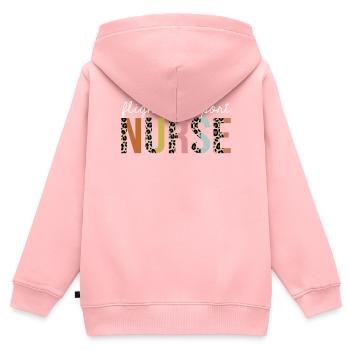 Flight-Transport Nurse Colorful Leopard Print - Kids Premium Organic Zip-up Hoodie - rose - Back - AI Model Kid Female (0cm)