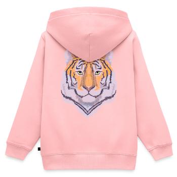 Männer Workwear T-Shirt - Kinder Premium Organic Zip Hoodie - Rosa - Hinten - AI Model Kid Female (0cm)