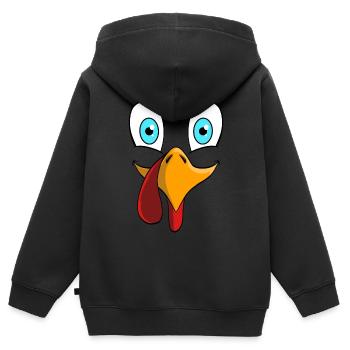 Thanksgiving Turkey Costume - Kids Premium Organic Zip-up Hoodie - black - Back - AI Model Kid Male (0cm)