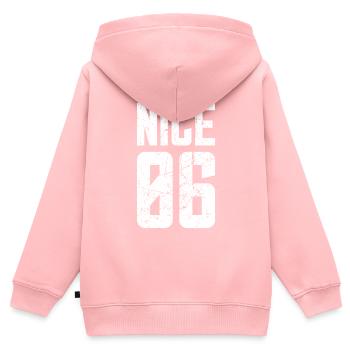 Nice 06 Frankreich Kennzeichen - Kinder Premium Organic Zip Hoodie - Rosa - Hinten - AI Model Kid Female (0cm)