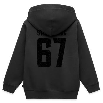 Strasbourg 67 Frankreich Kennzeichen - Kinder Premium Organic Zip Hoodie - Schwarz - Hinten - AI Model Kid Male (0cm)