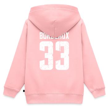 Bordeaux 33 Frankreich Kennzeichen - Kinder Premium Organic Zip Hoodie - Rosa - Hinten - AI Model Kid Female (0cm)