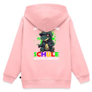 Erstklässler | Einschulung | Schulanfang - Kinder Premium Organic Zip Hoodie - Rosa - Hinten - AI Model Kid Female (0cm)