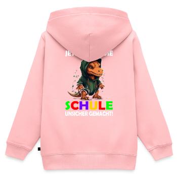 Erstklässler | Einschulung | Schulanfang - Kinder Premium Organic Zip Hoodie - Rosa - Hinten - AI Model Kid Female (0cm)