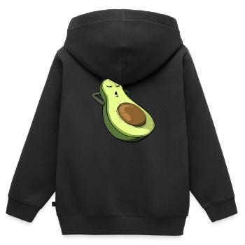 Schlafende Avocado - Kinder Premium Organic Zip Hoodie - Schwarz - Hinten - AI Model Kid Male (0cm)