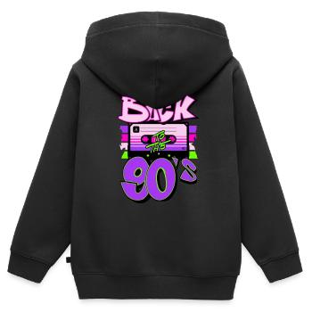Back To The 90's 90s Party - Kids Premium Organic Zip-up Hoodie - black - Back - AI Model Kid Male (0cm)