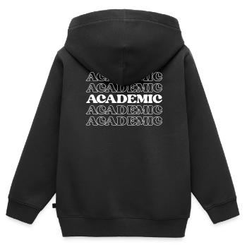 Akademischer Professor Lehrbeauftragter Tutor Lehrer - Kinder Premium Organic Zip Hoodie - Schwarz - Hinten - AI Model Kid Male (0cm)