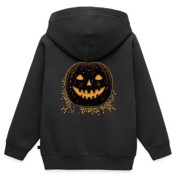 Black Jack O Laterne - Kinder Premium Organic Zip Hoodie - Schwarz - Hinten - AI Model Kid Male (0cm)