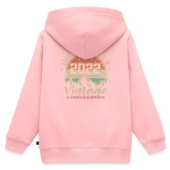 Die Legenden wurden 2022 - 2022 geboren - Kinder Premium Organic Zip Hoodie - Rosa - Hinten - AI Model Kid Female (0cm)