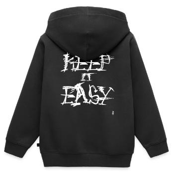 Restez simple - Sweat Premium à capuche zippé enfant bio - noir - Dos - AI Model Kid Male (0cm)