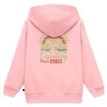 2003 Geburtstagsgeschenk Komplettes Level - 2003 - Kinder Premium Organic Zip Hoodie - Rosa - Hinten - AI Model Kid Female (0cm)