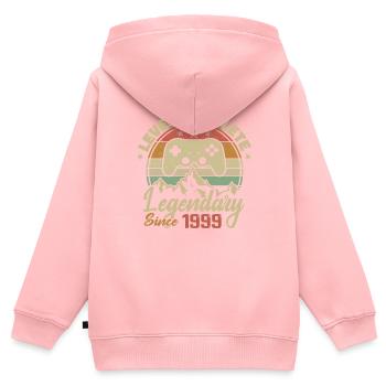 1999 Geburtstagsgeschenk Komplettes Level - 1999 - Kinder Premium Organic Zip Hoodie - Rosa - Hinten - AI Model Kid Female (0cm)