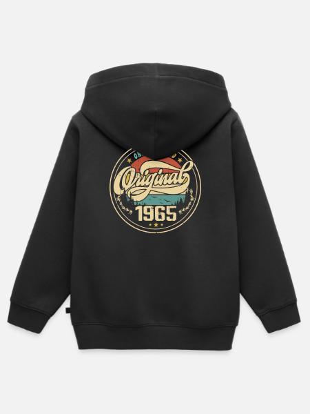 Original 1965 Jahrgang - 1965 Geburtstagsgeschenk - Kinder Premium Organic Zip Hoodie - Schwarz