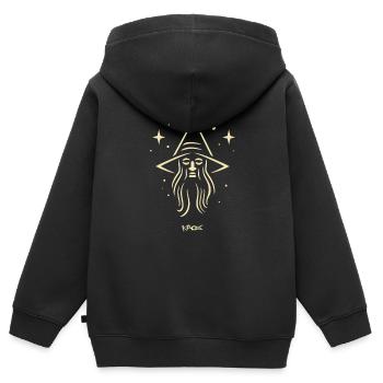 Magier Emblem - Kinder Premium Organic Zip Hoodie - Schwarz - Hinten - AI Model Kid Male (0cm)