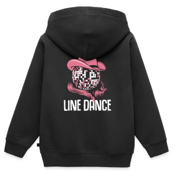 Danse en ligne - Sweat Premium à capuche zippé enfant bio - noir - Dos - AI Model Kid Male (0cm)