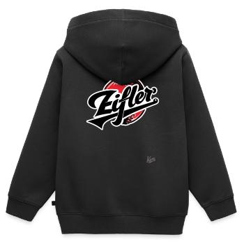 , the Eifel comes from the Eifel! - Kids Premium Organic Zip-up Hoodie - black - Back - AI Model Kid Male (0cm)