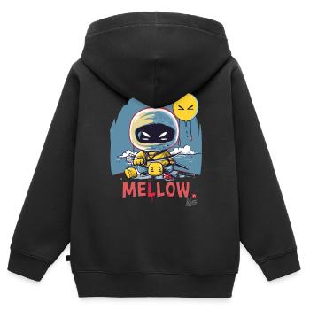 soft marshmallow ninja - Kids Premium Organic Zip-up Hoodie - black - Back - AI Model Kid Male (0cm)