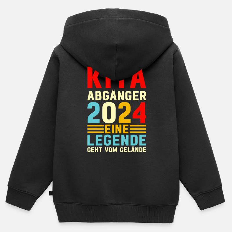 Une légende quitte le site Kita Absolvent - Sweat Premium à capuche zippé enfant bio - noir